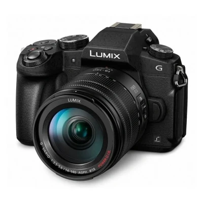Image de Panasonic Lumix G80H Appareil Photo Hybride Tropicalisé + Objectif 14 140mm (Capteur 4/3 16MP, Double stab., Viseur OLED, Écran orient. tact., AF DFD, Vidéo 4K) Noir Version Française