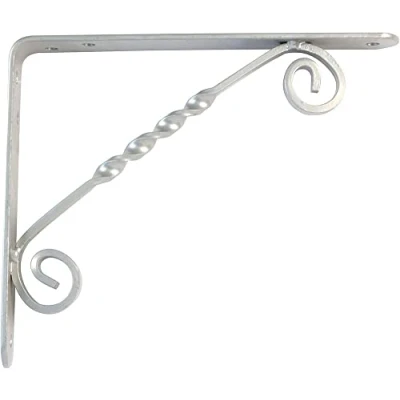 Image de Amig Équerre d&#039;étagère murale Console pour étagère Support en Acier Coleur: Gris Métallisé Dimensions: 150 x 125 Poids max.: kg