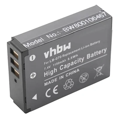 Image de Batterie de remplacement pour appareil photo Kodak Pixpro S1, S 1 Remplace: LB 070 Technology: Li Ion Capacité…