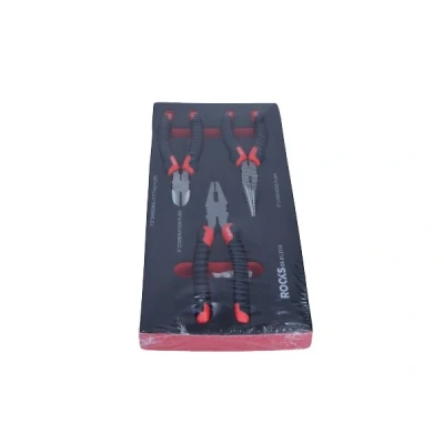 Image de ROOKS OK 01.3113 Kit de pinces 3 caoutchouté Acier chrome vanadium