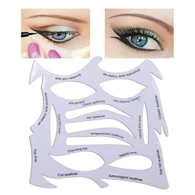 Image de 1 Pièce Sourcils Maquillage Des Yeux Fard À Paupières Eyeliner Outil Réutilisable Stencil Set