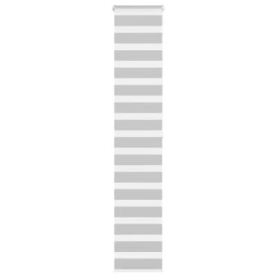 Image de vidaXL Store zèbre Gris Clair Largeur du Tissu 40,9 cm Polyester, à Enrouleur zébré, zébré pour fenêtre, vitre