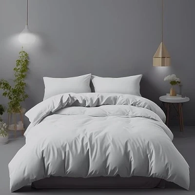 Image de LivinEase Housse de Couette 240x220 cm avec 2 taies d&#039;oreiller 65x65 Parure lit 220 x 240 Parures en Microfibre brossée Douce