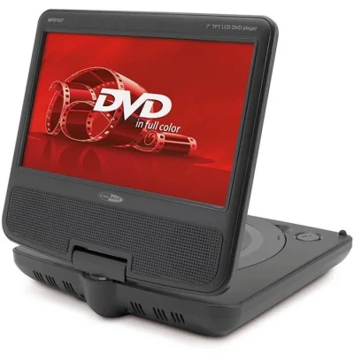 Image de Caliber Lecteur DVD Portable Voiture Montage de l&#039;appui tête Bluetooth AUX USB SD Écran LCD Prise Jack 3,5 mm Autonomie 2h Noir 7 Pouces