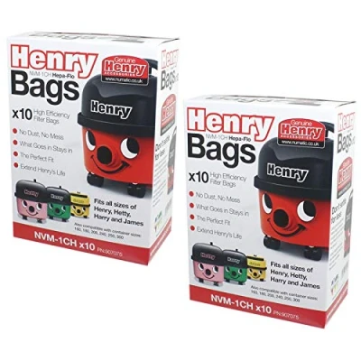Image de Numatic Hepa Flo NVM 1CH Henry Lot de 2 sacs filtrants pour aspirateur