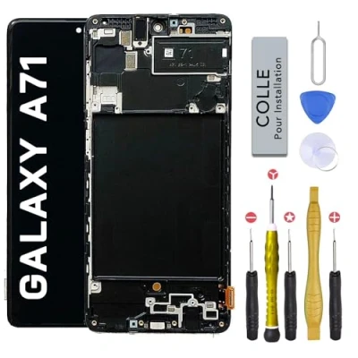 Image de CINQ TEQ Ecran Complet Remplacement pour Samsung Galaxy A71 SM A715F avec Kit