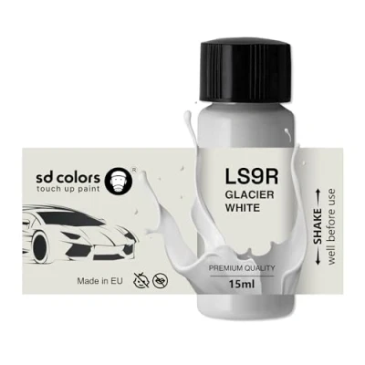Image de SD COLORS GLACIER LS9R 2Y S9R Kit de réparation stylo retouche 15 ML avec pinceau à copeaux rayures blanc (juste peindre)