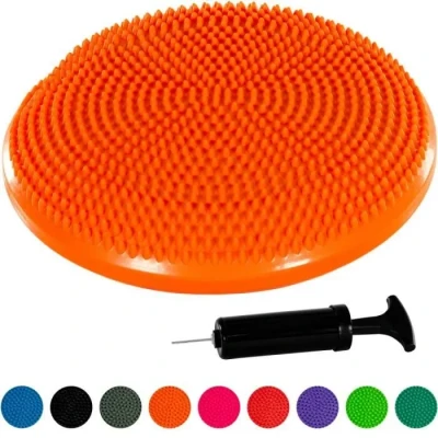 Image de MOVIT Coussin d&#039;assise à Balle Dynamic Seat avec Pompe, 33 cm ou 38 cm, Choix de Couleur, d&#039;air Picots d&#039;équilibre, Orange