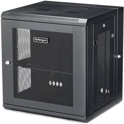 Image de StarTech.com Armoire Réseau Murale à 4 Montants 12U avec Étagère 1U, Serveur 19 Charnières pour Équipement IT/AV/Électronique/Ordinateur, Rack Ventilée Flexible Neuf