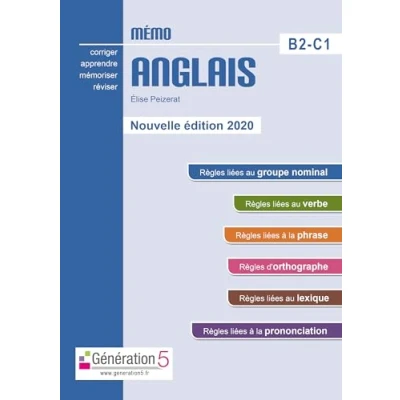 Image de Mémo anglais B2 C1 (Classes prépas/Ens. Supérieur) édition 2020 Livre d’occasion Très bon