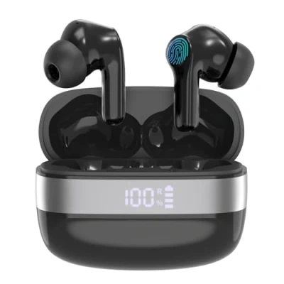 Image de Ecouteurs Bluetooth sans Fil, 5.3 Fil,Ecouteurs Hi FI Son Stéréo,Écouteurs 35H Durée de Lecture CVC Réduction Bruit USB C