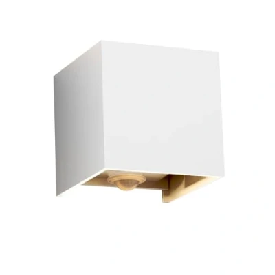 Image de Klighten 12W Applique Murale Extérieur avec Détecteur de Mouvement,IP65 Éclairage Mural extérieur/intérieur Angle Faisceau Réglable, Up Down,3000K, Blanc
