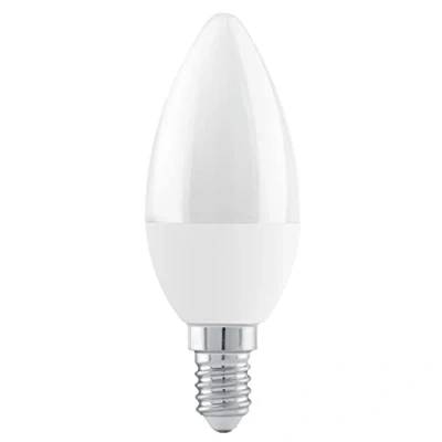Image de Eglo Ampoule LED E14 dimmable en étapes, lampe graduable verre opaque, forme bougie, 4,9 watts (correspond à 40 watts), 470 lumens, blanc chaud, 3000 Kelvin, C37, Ø 3,7 cm
