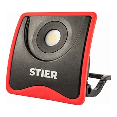 Image de STIER Projecteur de chantier à LED COB sans fil 2200 lumens 20 W, IP65, duree vie LED: 50.000h, lampe batterie,
