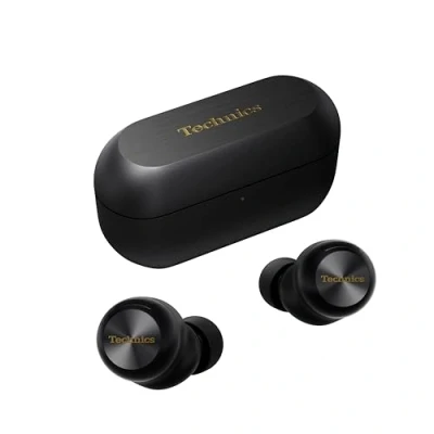Image de Technics EAH AZ100E K Écouteurs sans Fil avec Réducteur de Bruit, Bluetooth Multipoint, Voice Focus AI, Intra Auriculaire Confortables, Noir