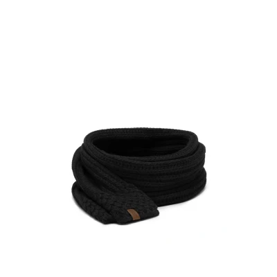 Image de VIVISENCE Écharpe Femme Hiver Automne Élégante Et Confortable Tricot Doux Avec Pompon Accessoire Chaud Stylé Pour Les Jours Froids Parfait Toute Occasion 7016S, Noir,Taille Unique
