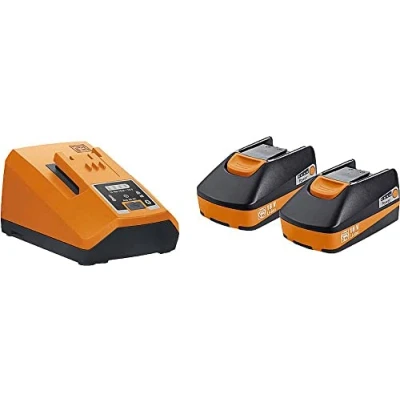 Image de FEIN Set de démarrage batteries HighPower avec 2 lithium ion chargeur rapide ALG 80 BC,courant charge élevé 8 A, Tension 18 V, Capacité 3 Ah