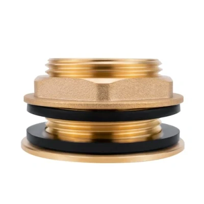 Image de Bächlein Passage Universel pour Citerne de Pluie en Laiton comme Raccordement Robinet d&#039;eau ou Soutirage, 2 Joints Inclus FiletageIintérieur 3/4 Pouce