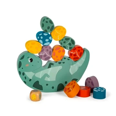 Image de Small Foot Jeu d&#039;équilibre « Dino », Bois certifié FSC 100%, pour Enfants à partir de 3 Ans, 12620, Coloré