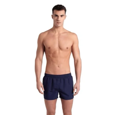 Image de arena Maillot de Bain pour Hommes Fundamentals Plage et Piscine, Short en Tissu Doux, Recyclé à Séchage Rapide, Court avec Slip Intérieur Maille