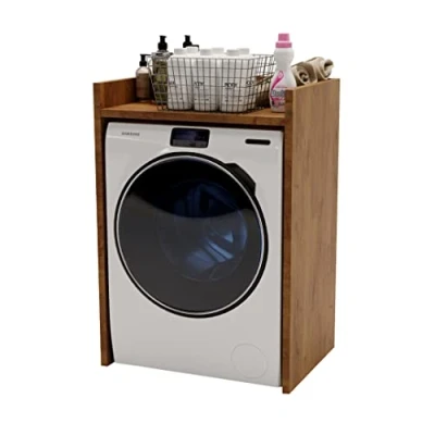 Image de MRBLS_HOME Armoire pour machine à laver, sèche linge, meuble de salle bain, buanderie, plusieurs couleurs, 66 x 97 62 cm, rétro