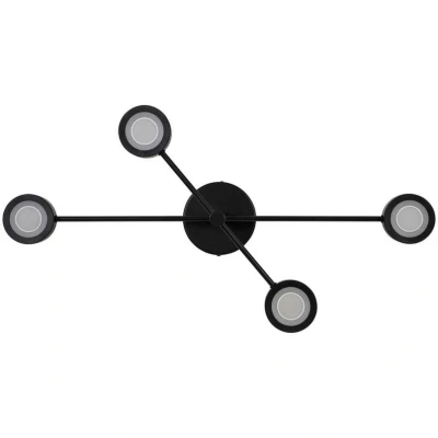 Image de Nordlux Plafonnier LED Clyde Flex, à 4 lampes, 2 entretoises, noir