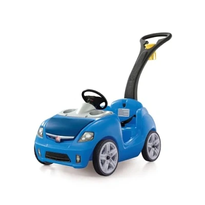 Image de Step2 Wisper Ride Voiture Enfant Porteur Auto en bleu Véhicule Jouet avec barre de poussée pour Enfants dès 1.5 ans