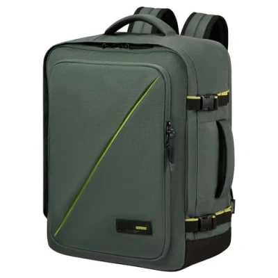 Image de American Tourister Take2Cabin sac de cabine Easyjet 36 x 20 45 cm, 38,5 L, 0,70 kg, bagage à main, dos d&#039;avion M, sous siège, vert (Dark Forest)