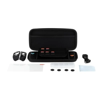 Image de Konix Pack d&#039;accessoires gaming Starter Kit pour console Nintendo Switch 2 Housse 4 appuie pouces Verre trempé Boîtier 9 jeux Écouteurs