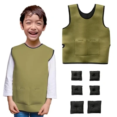 Image de Gilet lesté pour enfants ajustable de compression sensoriel problèmes sensoriels Weighted Vest