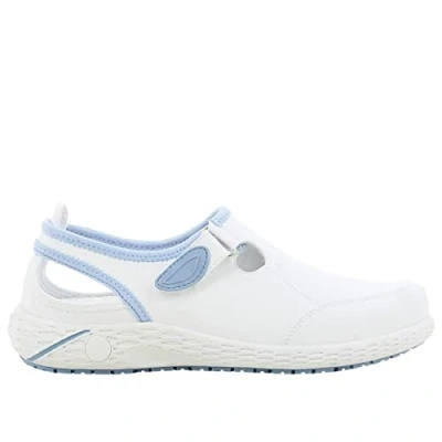 Image de SAFETY JOGGER Chaussure de Sécurité pour Femme Lina Travail Légère et Confortable avec Scratch Idéales Infirmières Cuisine Antidérapantes Oxypas, Bleu, 38 EU