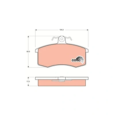 Image de TRW COTEC GDB469 Jeu de plaquettes frein non préparé pour indicateur d&#039;usure avec vis d&#039;étrier accessoires LADA: Samara, Nova Break