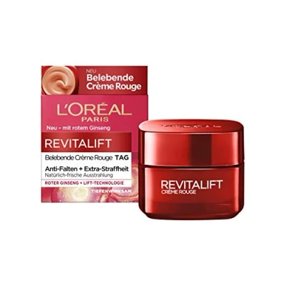 Image de L&#039;Oréal Paris Soin de jour Revitalift Crème Blush du Visage Anti âge rides Extra Raffermissement avec Ginseng Rouge 50 ml