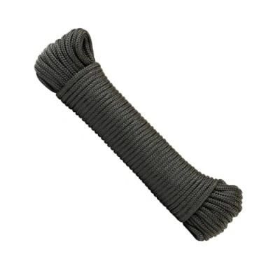 Image de SNURO Corde en Nylon (4mm, 20m, Noir) Paracorde Polyamide tressé Robuste Résistante à l&#039;usure et Solide Charge de Rupture 275kg