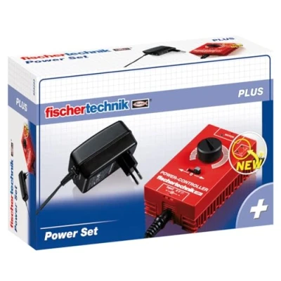 Image de fischertechnik Power Set 505283 Alimentation électrique et régulateur de Puissance progressif, kit d&#039;extension, protégé Contre Les Courts Circuits