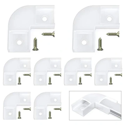 Image de Connecteur D&#039;angle à 90 Degrés, UNIQUEMENT pour le Canal LED en Aluminium Forme de U Chesbung (ASIN : B07PSNJMPN, B07PTQ6FTZ, B07KR7H4B6, B07Q1B91MT), Vis Incluses
