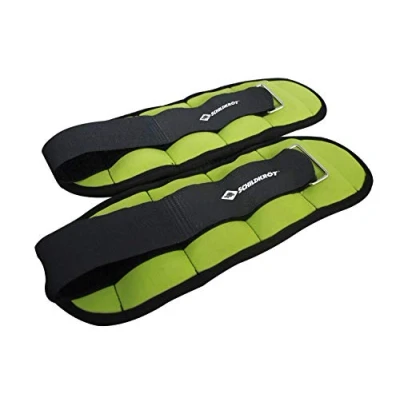 Image de Schildkröt Fitness, lot de 2 poids pour chevilles poignets, en néoprène, 2x0,5kg, couleurs: vert/noir
