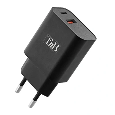 Image de T&#039;nB Chargeur Secteur USB C Power Delivery + A Quick Charge 30W Noir