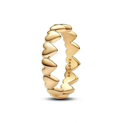 Image de Pandora Row of Hearts 163427C00 Bague, or jaune, Aucune pierre précieuse
