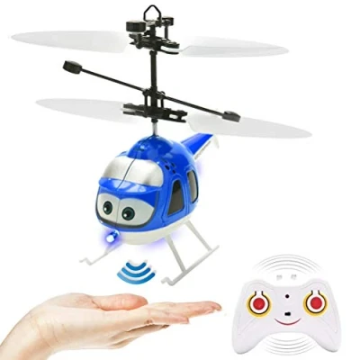 Image de hélicoptère radiocommandé avec gyroscope et lumière LED Mini pour enfants à partir de 6 ans