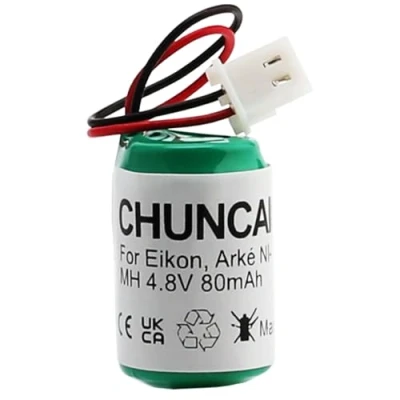Image de CHUNCAIL Batterie de rechange pour lampe poche, compatible avec Eikon, Arké, Plana, Idee (00910 Ni MH rechargeable 4,8 V 80 mAh)