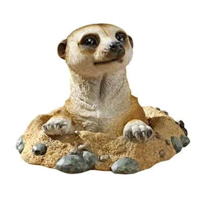 Image de Design Toscano QL57081 Statues de Kalahari Meerkat Hors du puits Multicolore 21,5 x 25,5 16,5 cm