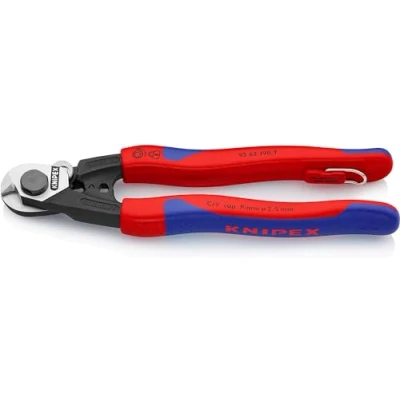 Image de Knipex Coupe câbles forgé avec gaines bi matière, œillet intégré pour fixation d’un dispositif antichute 190 mm 95 62 T