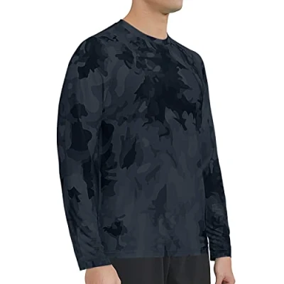 Image de MEETWEE Chemise UV à Manches Longues pour Homme, Maillot de Bain, Protection UPF 50+, Coupe Ample Extensible, Rashguard Le Surf, la Natation et Course