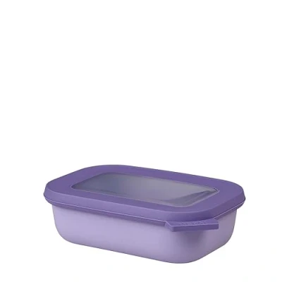 Image de Mepal Bol multi usage rectangulaire Cirqula Nordic lilac capacité 500 ml couvercle amovible incassable étanche stockage au congélateur, à froid passe lave vaisselle