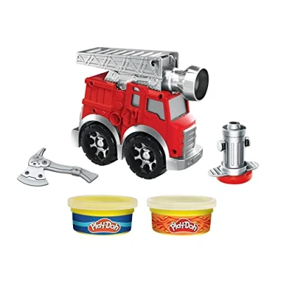 Image de Play Doh Firefighter Lot de 2 Pots pâte à Modeler Non Toxique pour Enfants partir 3 Ans, F0649, Multicolore, Medium