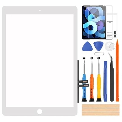 Image de ARSSLY Écran tactile pour iPad 2018 9.7 A1893 A1954 Digitizer 6 6th avec Kit de Réparation, Remplacement (Sans Accueil Bouton, Pas LCD Affichage) (Blanc)