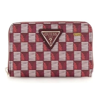 Image de Guess WAVE SLG Medium ZIP Around Portefeuille, Femme, Taille: One Size, Rot