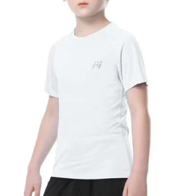 Image de MEETWEE Garçon Fille Rash Vest Manches Courtes Maillot de Bain Guard Top Sun UV Protection UPF 81+ Kid