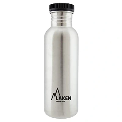 Image de LAKEN Bot. ac. inox Basic 750ml Negro tapón rosca plástico